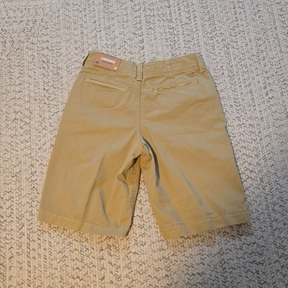 NWT American Eagle Khaki Longboard Shorts - Picture 2 of 4